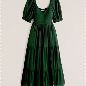 Abercrombie & Fitch Dark 🌳 Green Midi Dress